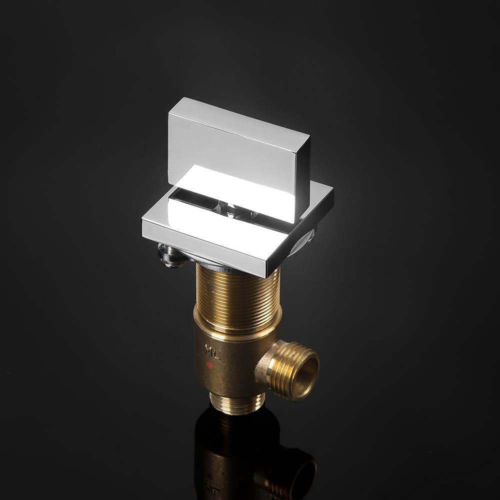 Rubinetto per vasca idromassaggio a cascata in ottone cromato 3 pezzi Set tre maniglie Rubinetto per acqua calda e fredda Vasca da bagno a 2 vie Miscelatore Miscelatore Rubinetto per bagno