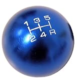 VMS Racing 12x1.25mm Threaded 5 Speed Round Ball Type R S Shift knob in Blue Billet Aluminum for...