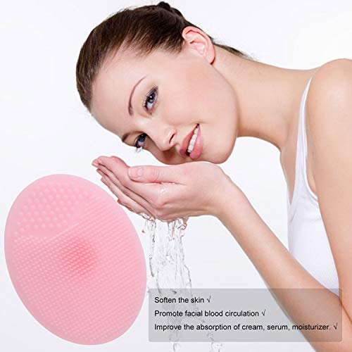 Esfregadores de rosto de silicone para limpeza facial, escova removedora de pele morta, poros e limp