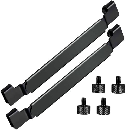Griddle Spatula Holder 10.2 Inch Adjustable Stainless Steel Barbecue Grill Tool Rack Accessories for Blackstone Flat Top Griddle Camp Chef Royal Gourmet(2 Pack/Black)
