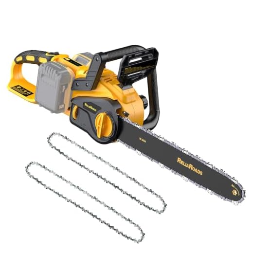 ReliaRoads 16-Inch Brushless Chainsaw, 40V (2 x 20V MAX) Cordless Battery Powered Chain Saw Compatible DeWALT Battery, Ideal for Wood/Tree Cutting, Pruning, Tool Only (Battery Not Included)