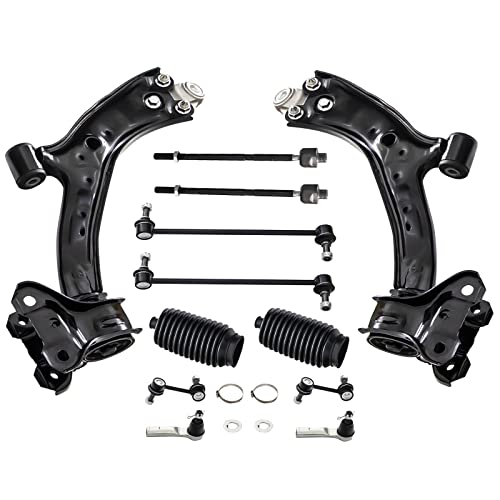 maXpeedingrods 12 PC Front Suspension Kit for Honda CR-V 2007-2011, 2 Lower Control Arm Kit with Ball Joints, 4 Sway Bar End Links, 4 Inner Outer Tie Rod Ends, 2 Tie Rod Boots Bellows