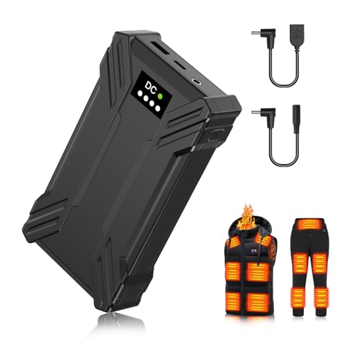 Heated Vest Battery Pack with 30000mAh Power Bank