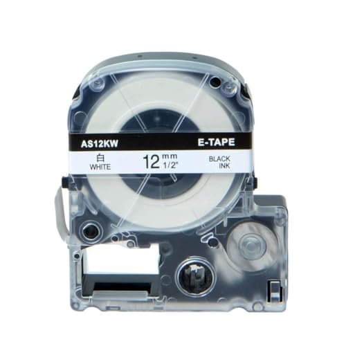 SS12KW SS9KW SS6KW SS18KW SS24KW ���{���ƌ݊����̂��郉�x���e�[�v LW-300 LW-400 LW-600P LW-700 ���[�J�[�p(12mm Black on white)