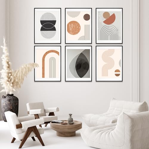 Image of Fixwal 18x24 Poster Frames Set of 6 with Shatter Resistant Plastic Cover, Thin Border Light Weight Picture Frame for Wall Gallery Display, Puzzle Frame for 500 Pieces Finished Puzzles, Black