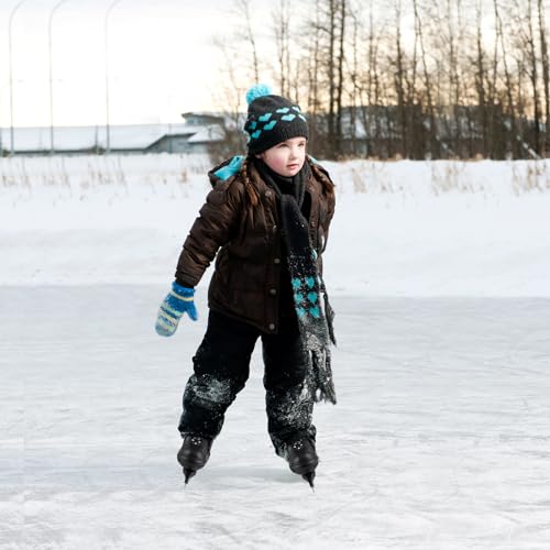 image for LEVYTEMP Adjustable Ice Skates for Kids Boys - Black Youth Ice Skating