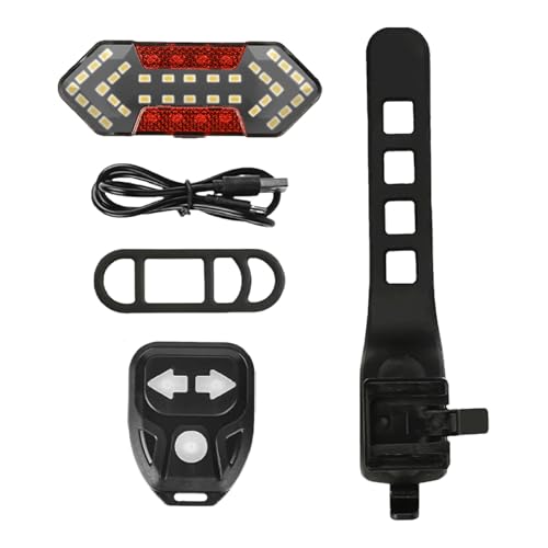 Kixolazr Luce Di Direzione Per Bici,5 Modalità LED Senza Fili Regolabile Fanale Posteriore - Impermeabile con Indicatori di Direzione - Per Ciclisti Bici Da Montagna Strada Ciclismo