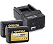Produktbild PATONA Set - 2X Ersatz für Akku Sony NP-FW50 - Ladegerät 4in1 - zu ZV-E10 ILCE Alpha 6000 6100 6300 6400 6500 / A55 A33 A35 A37 / 7 7II 7R 7RII 7S / DSC RX10 / NEX usw