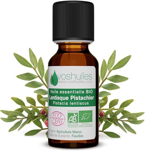 Voshuiles - Huile Essentielle Lentisque Pistachier Bio 5ml - Parfum Chaud - Réputée pour ses...