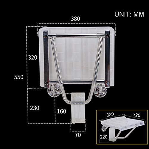 Tabouret de bain handicapé et chaise de douche murale ergonomique rabattable