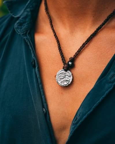 925 Sterling Silver Necklace Pendant Authentic Leather Cord, Premium Pearl, Adjustable Materials, Handmade Silver Jewelry, Designed Necklace for Men & Women Necklace, Jewelry Gifts - Image 3