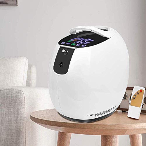 4YANG Concentrador de oxígeno,1-7L/min 93% de alta pureza Generador portátil de concentrador de oxígeno con control inalámbrico Máquina de oxígeno para uso en el hogar de automóviles de viaje (CE 220V