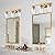 A1A9 3-Light Bathroom Vanity Light, Modern Brushed Gold Wall Lights with Clear Glass Shades, Bathroom Wall Sconce Lamp for Mirror Living Room Bedroom Hallway