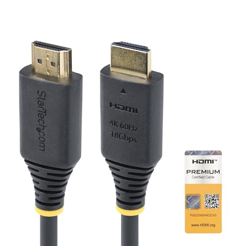 Cable HDMI 4K 60Hz de 4,5m con conectores dorados para estaciones de trabajo profesionales