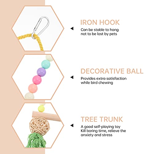 iplusmile Vogel Accessoire 1 st Huisdier Vogel Swing Papegaai Stand Swing Opknoping Kauwspeelgoed Tuin Decoratie - Afbeelding 3