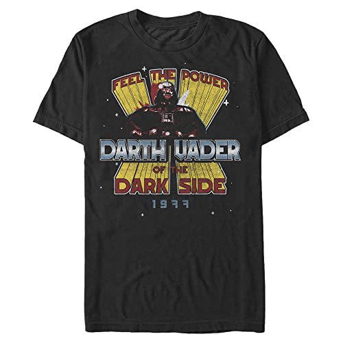 T-shirt Star Wars Vador homme noir col rond vêtement coton imprimé geek