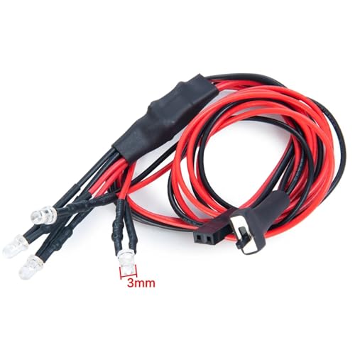Faro delantero RC para Axial SCX24 con luces de parachoques de alta resistencia 3
