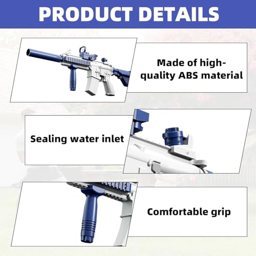 Image of MOROVIK Water Gun Toy with Automatic Water Absorption Function 25Ft Range | Self-Filling |High Pressure Mechanism Ideal Outdoor Toy for Pool & Beach Fun (Style 1) (Style 7)