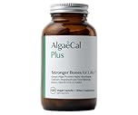AlgaeCal Plus - Plant Based Calcium Supplement for Bone Health, Vitamin K2 MK-7 & Vitamin D3 (1000 IU), Magnesium, 13 Trace Minerals for Bone Density Increase, Clinically Supported - 120 Veggie Caps
