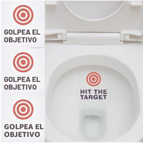 Miniatura 6 de Gorgecraft 10 Hoja De Pegatinas Para Apuntar Al Objetivo Del Inodoro, Palos De Diana Rojos, Entrenamiento Para Ir Al Baño Objetivo De Orina, Pegatina Para Parachoques Para Inodoro Urinario Baño