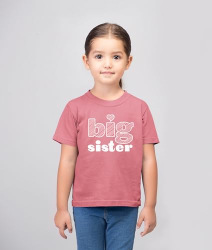 Big Sister Shirt Big Sister Announcement Toddler Shirts Girl Promoted Outfit Baby Girls Heart tee3