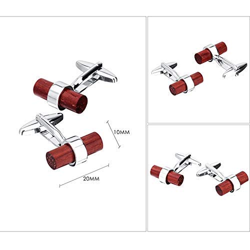 Shirt Manchetknopen voor Heren Fijn cadeau Manchetknopen Hout Manchetknopen Mode-sieraden - Image 3