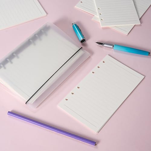 A6 Nachfüllblätter Liniert 135 Blatt - 100g/m² Papier für 6-Ring Ringbuch, 171x94mm - Kraftpapier Ordner Zubehör, Notizbuch Nachfüllblätter, Bürozubehör Schreiblöschpapier