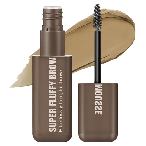 Brow Super Fluff Eyebrow Gel Mousse Volumizing and Tinted Thickening Eyebrow Waterproof Long-Lasting Easy-to-Use for Soft Full Brows Blonde