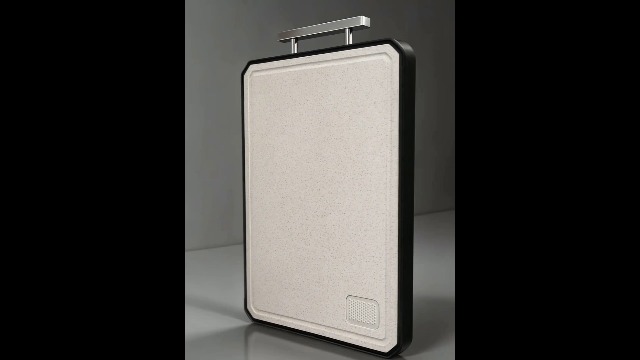 Tabla de cortar rectangular de titanio con mango miniatura 7