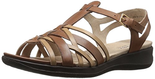 Softwalk Women's TAFT Wedge Sandal, Natural/Tan, 5 M US