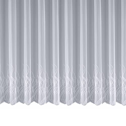 Tenda Jacquard con Nastro Superiore Bianco ca. 245x300 cm