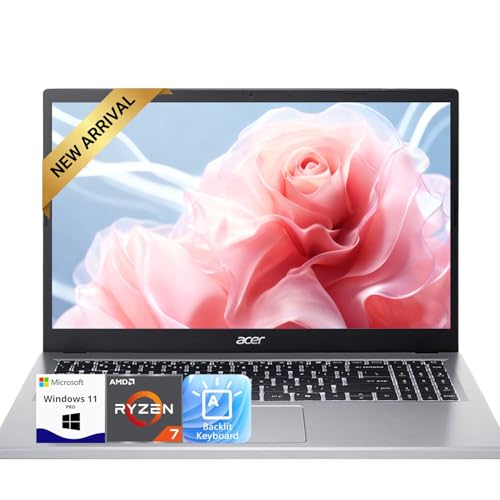 Acer Premium Business Laptop with Backlit Keyboard | AMD Ryzen 7 7730U CPU | 15.6" FHD | 8GB RAM | 256GB PCIe SSD | Fast Wi-Fi 6 | Windows 11 with MS 365 for Web