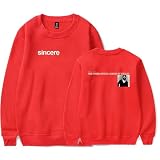 WYHMCNHM Khalid SINCERE 2024 Merch - Sudaderas con capucha para mujeres y hombres, de manga larga, informal, a la moda (rojo, S), rosso, S