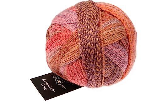 Schoppel Zauberball Crazy | Nachhaltige Sockenwolle mit Farbverlauf | Sockengarn zum Stricken oder Häkeln | bunte Strumpfwolle 100g (2546 Warm Botanical Garden)