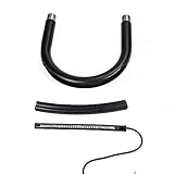 Porotmotor 230mm Motorcycle Rear Seat Frame Hoop Loop Rear Seat Seat Frame Mounting Bracket with LED Brake Turn Tail Lights for Cafe Racer Scrambler