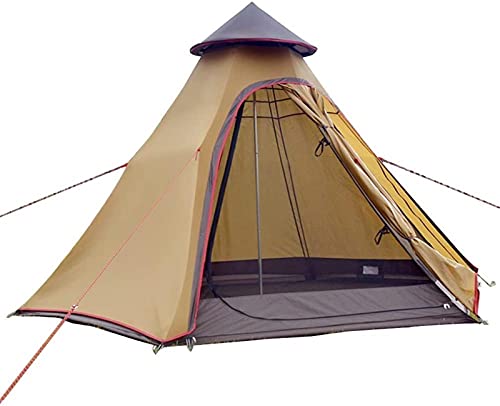 RajoNN Zelt, wasserdicht, doppelschichtig, Tipi-Zelt, Outdoor, Camping, 3,1 m, Familienzelt, Pyramiden-Indianerzelt, mit Fester Bodenplane