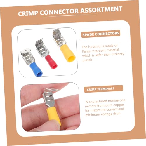 Connecteurs à sertir électriques cuivre nylon 140 pièces assortiment AWG