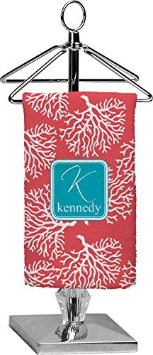 YouCustomizeIt Personalized Coral & Teal Finger Tip Towel - Full Print