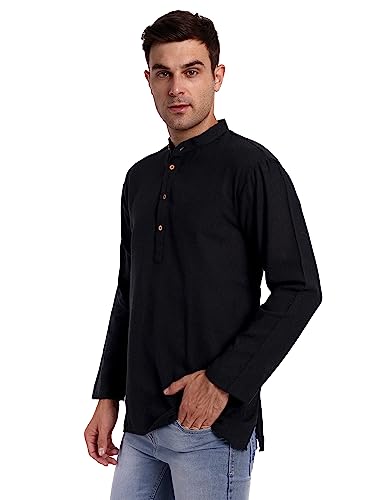 Image of Amazon Brand - Anarva Men's Cotton Short Kurta Regular Fit