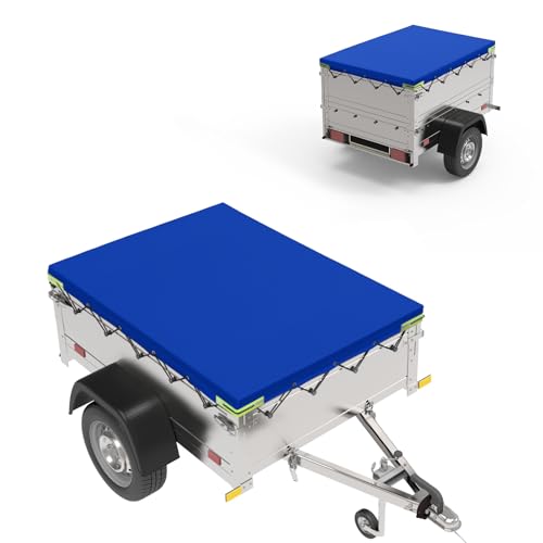 Telone per rimorchio, 207,5 x 114 x 10 cm, in PVC, rinforzato, impermeabile e resistente agli strappi, per Stema Böckmann, 750 kg (blu)