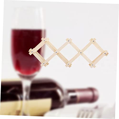 Soporte para botellas de vino plegable de madera sólida miniatura 7