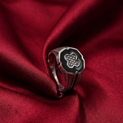 Image of Parasmoni silver gens ring