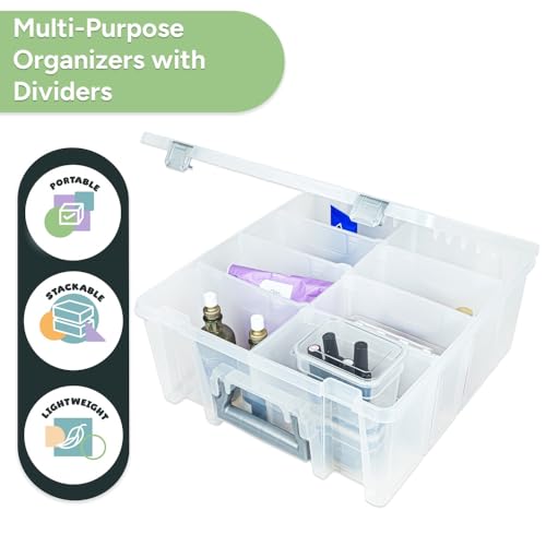 Best Kept Super Satchel Double Deep Compartment Box - Art Storage with 8 Removable Compartments | Smart Closure for Craft Supplies, Home & Office Improvement by Best Kept - Image 3