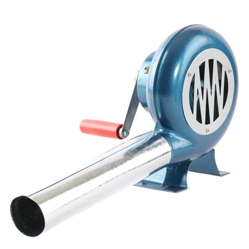 JOUFNING Briquets À Charbon Forge BBQ - Forgeron Manuel Forge Souffleur, avec Souffleur De Barbecue Manuel À Engrenages en Fonte, pour Camping/activités De Plein Air Accessoires Barbecue(150W)