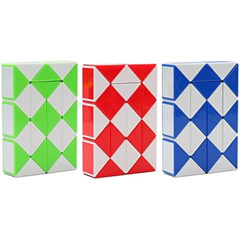 Snake Magic Speed Cube Speed Twist Brain Puzzle Cube Brain Teaser Toys for ADD ADHD Anxiety and Autism Adult Children by SHUYUE (3 Pack Mix) Cover