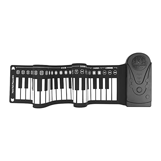 Fällbart digitalt piano Portable Electric Piano 88 Keys Folding Piano Multifunktion Digital Piano Keyboard Inbyggd högtalare (Color : 61Keys)