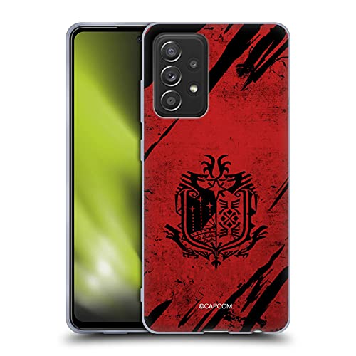 Head Case Designs Offiziell Offizielle Monster Hunter World Grunge Logos Soft Gel Handyhülle Hülle kompatibel mit Galaxy A52 / A52s / 5G (2021) Cover