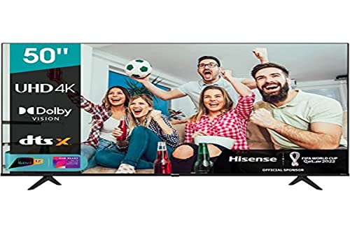 Hisense 50' UHD 4K 2022 50A6FG, Smart TV VIDAA 5.0, HDR Dolby Vision, Controles de voz Alexa/Google Assistant, Tuner DVB-T2/S2 HEVC 10, lativù 4K