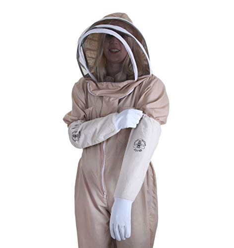 Buzz Basic Beekeeper's Bee Suit With Fencing Veil And Gloves – Khaki (Kids Large)