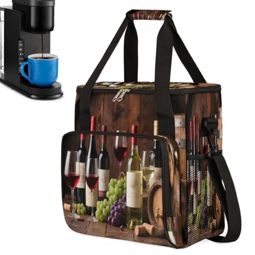 OHIKUETY Wine Tasting Set Portable Coffee Maker Carrying Bag Compatible with Keurig K-Mini or K-Mini...
